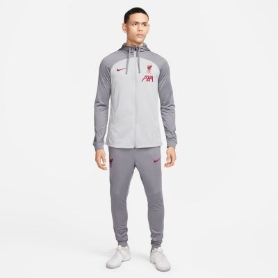 Liverpool Trainingspak Dri-fit Strike - Grijs/grijs/rood - Nike, maat Large