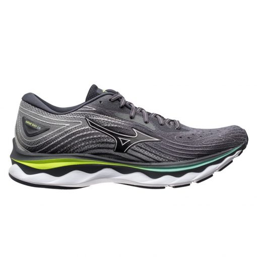 Mizuno Hardloopschoenen Wave Sky 6 - Grijs/zilver/neon, maat 43