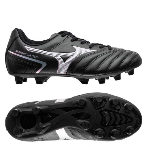 Mizuno Monarcida Neo II Select FG Dark Iridium - Zwart/Iridescent Kinderen