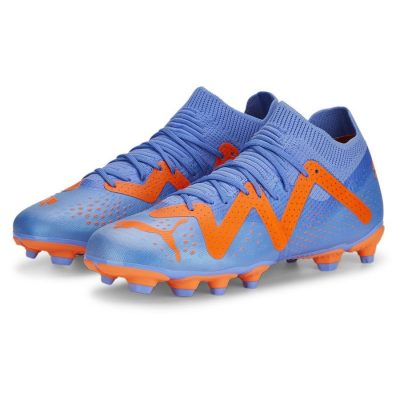 PUMA Future Match Fg/ag Supercharge - Blauw/wit/oranje Kinderen - Kunstgras (Ag) / Natuurgras (Fg), maat 34