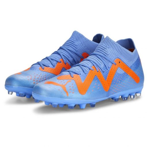 PUMA Future Match MG Supercharge - Blauw/Wit/Oranje Kinderen