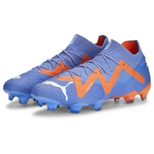 PUMA Future Ultimate Fg/ag Supercharge - Blauw/wit/oranje Vrouw - Kunstgras (Ag) / Natuurgras (Fg), maat 41