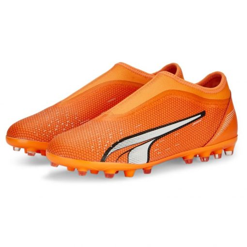 PUMA Ultra Match + Laceless MG Supercharge - Oranje/Wit/Blauw Kinderen