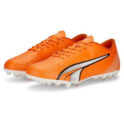 PUMA Ultra Play Mg Supercharge - Oranje/wit/blauw - Kunstgras (Ag) / Natuurgras (Fg), maat 44