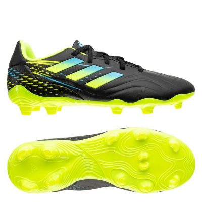 adidas Copa Sense .3 FG Al Rihla - Zwart/Turquoise/Geel Kinderen