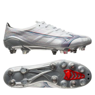 Mizuno Alpha Made In Japan Sg - Wit/rood - Soft Ground (Sg), maat 46