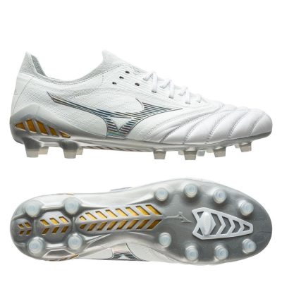 Mizuno Morelia Neo III Beta Made in Japan FG Shining - Wit/Grijs