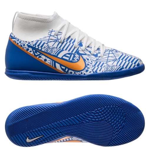 Nike Air Zoom Mercurial Superfly 9 Club Ic Cr7 Personal Edition - Wit/koper/blauw Kinderen - Indoor (Ic), maat 34