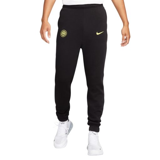 Nike Inter Milan GFA Fleece Trainingsbroek 2022-2023 Zwart Geel