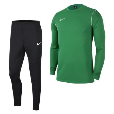 Nike Park 20 Sweat Trainingspak Kids Groen Zwart