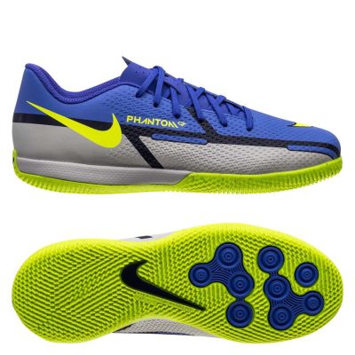 Nike Phantom Gt 2 Academy Ic Recharge - Blauw/neon/grijs/blauw Kinderen - Indoor (Ic), maat 33½