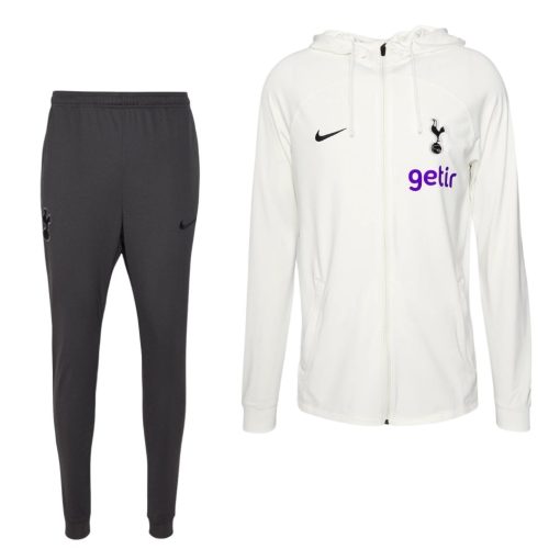 Nike Tottenham Hotspur Strike Hooded Trainingspak 2022-2023 Wit Zwart