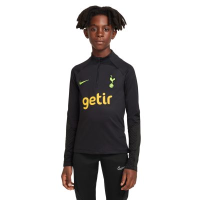 Nike Tottenham Hotspur Strike Trainingstrui 2022-2023 Kids Zwart Neon Geel