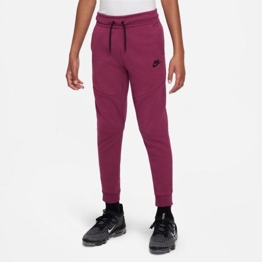 Nike Trainingsbroek NSW Tech Fleece - Bordeaux/Zwart Kinderen