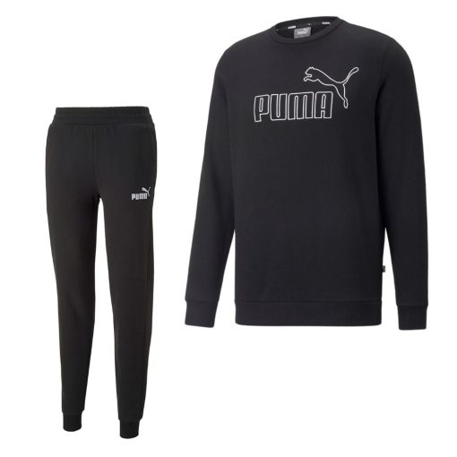 PUMA Essentials Elevated Crew Trainingspak Zwart