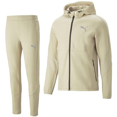 PUMA Evostripe Trainingspak Beige Zwart Zilver