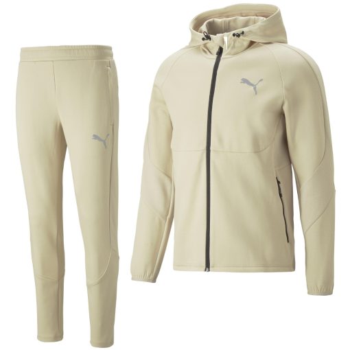 PUMA Evostripe Trainingspak Beige Zwart Zilver