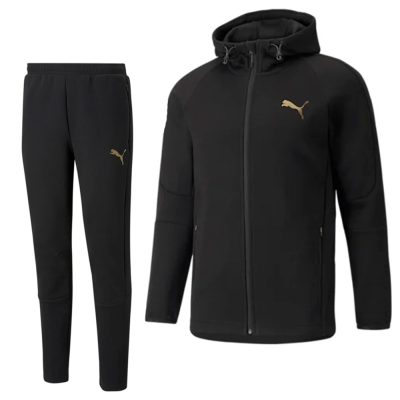 PUMA Evostripe Trainingspak Zwart Goud