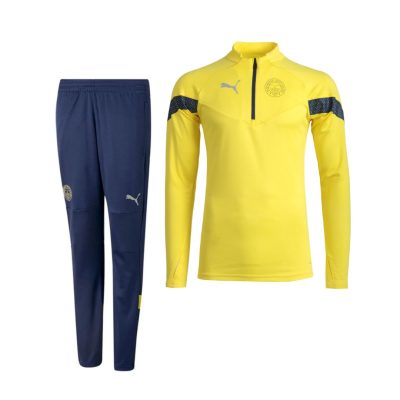 PUMA Fenerbahce SK 1/4-Zip Trainingspak 2022-2023 Geel Donkerblauw