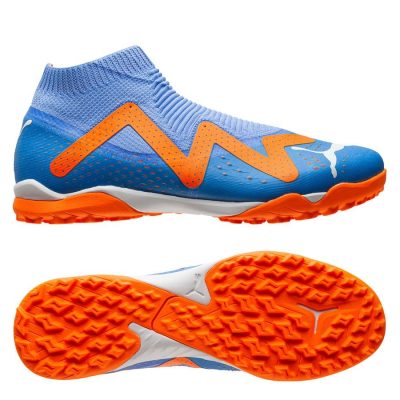 PUMA Future Match + Laceless TT Supercharge - Blauw/Wit/Oranje - Turf (TF), maat 43