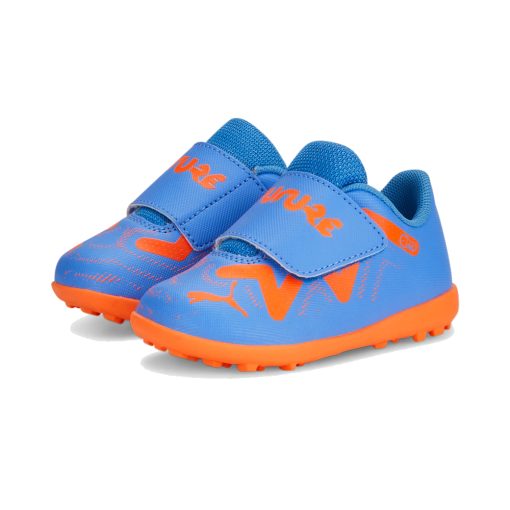 PUMA Future Play Turf Voetbalschoenen (TF) Baby / Peuters Blauw Oranje Wit