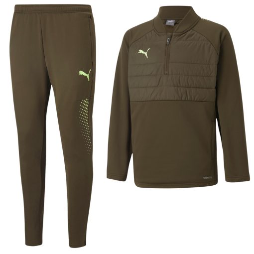 PUMA Individual Liga Hybrid Trainingspak Kids Olijfgroen