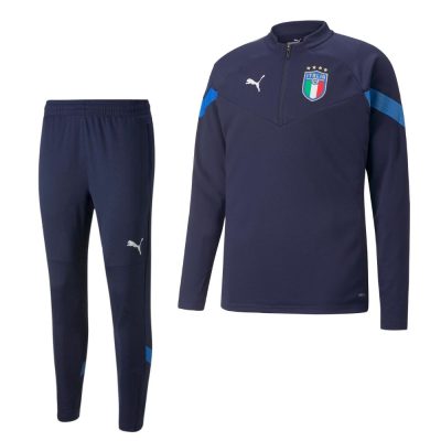 PUMA Italie 1/4-Zip Trainingspak 2022-2024 Donkerblauw Blauw