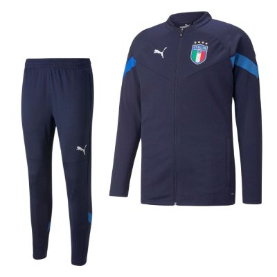 PUMA Italie Trainingspak 2022-2024 Donkerblauw Blauw