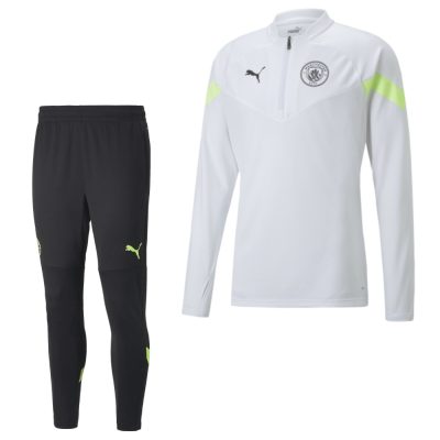 PUMA Manchester City 1/4-Zip Trainingspak 2022-2023 Wit Zwart