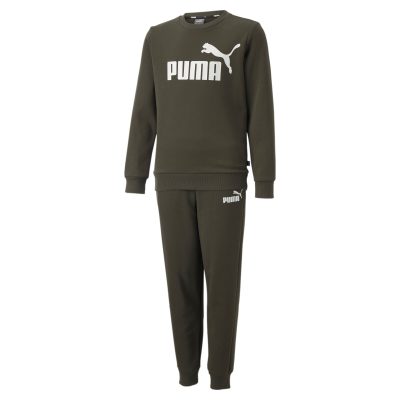 PUMA No.1 Logo Sweat Fleece Trainingspak Kids Donkergroen