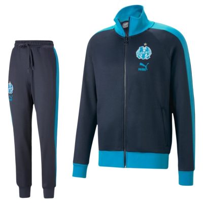 PUMA Olympique Marseille FtblHeritage Trainingspak Full-Zip 2022-2023 Donkerblauw