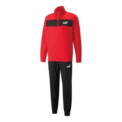 PUMA Polyester Club Trainingspak Rood Zwart