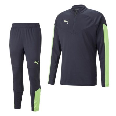 PUMA individualFINAL Trainingspak Donkerblauw Lichtgroen