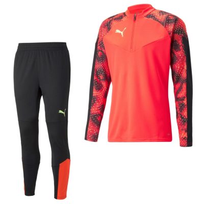 PUMA individualFINAL WC 1/4-Zip Trainingspak Oranje Zwart