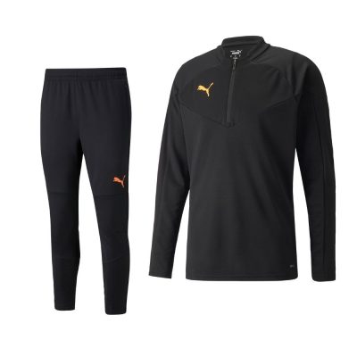 PUMA individualFinal 1/4 Zip Trainingspak Zwart Oranje