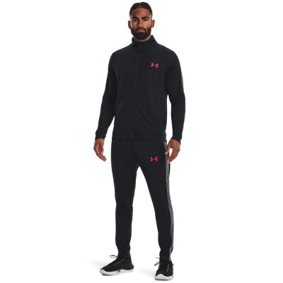 Under Armour Knit Trainingspak Full-Zip Zwart Grijs Rood