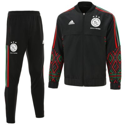 adidas Ajax Daily Paper Presentatie Trainingspak 2022-2023 Zwart Groen Rood