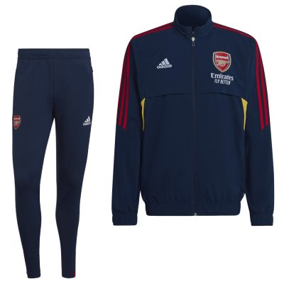 adidas Arsenal Presentatie Trainingspak 2022-2023 Donkerblauw Rood Geel