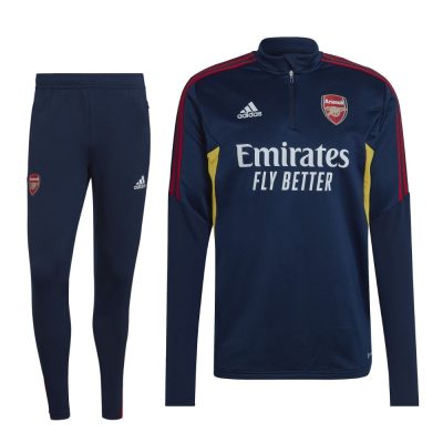 adidas Arsenal Trainingspak 2022-2023 Donkerblauw Rood