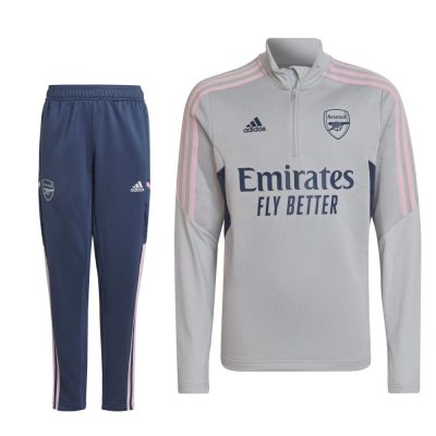 adidas Arsenal Trainingspak 2022-2023 Kids Grijs Blauw