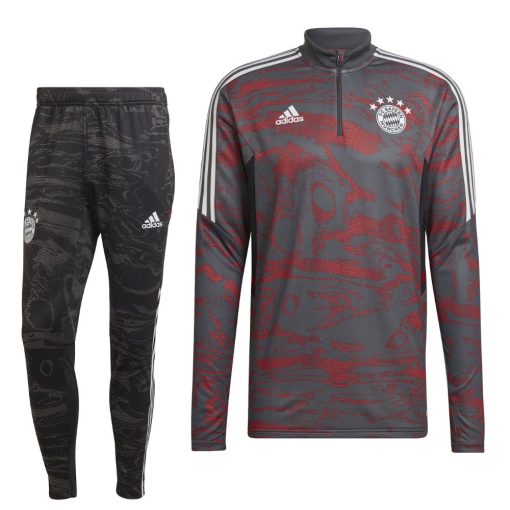 adidas Bayern München Trainingspak Europees 2022-2023 Grijs Rood