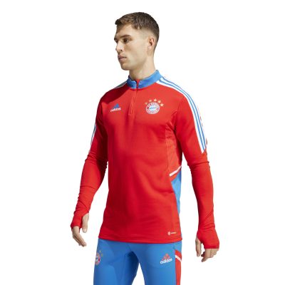 adidas Bayern München Trainingstrui 2022-2023 Felrood Lichtblauw Wit