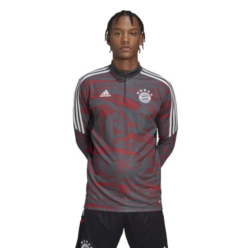 adidas Bayern München Trainingstrui Europees 2022-2023 Grijs Rood