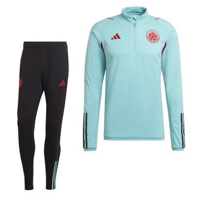 adidas Colombia Trainingspak 2022-2024 Lichtblauw Zwart