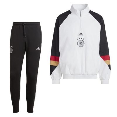 adidas Duitsland Icon Trainingspak 2022-2024 Wit Zwart