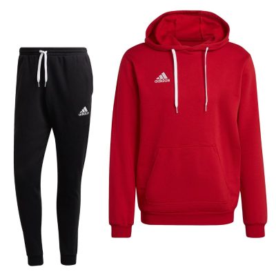 adidas Entrada 22 Sweat Hoodie Trainingspak Rood Zwart Wit