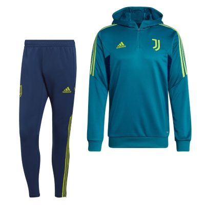 adidas Juventus Track Hoodie Trainingspak 2022-2023 Blauw Blauw