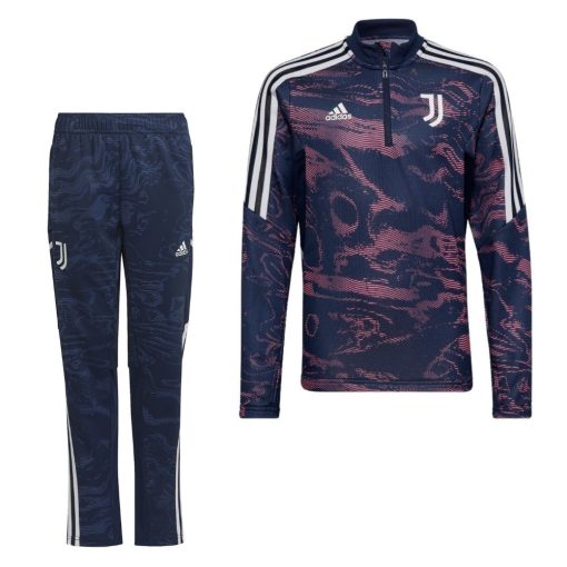 adidas Juventus Trainingspak Europees 2022-2023 Kids Donkerblauw