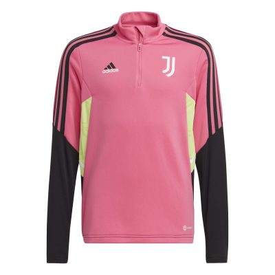 adidas Juventus Trainingstrui 2022-2023 Kids Roze Zwart Lichtgroen