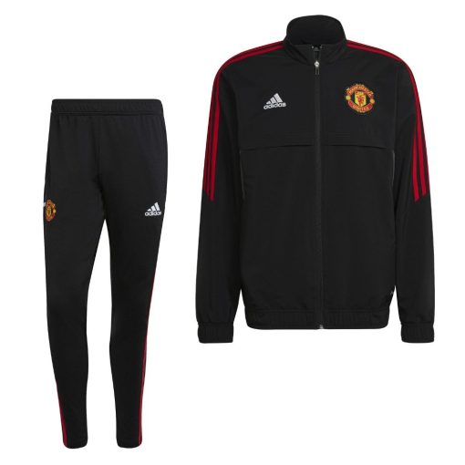 adidas Manchester United Pre Match Trainingspak 2022-2023 Zwart Zwart